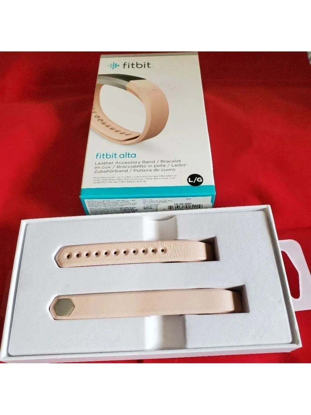 🎉5x $25🎉Fitbit Alta Leather Accessory Band in blush pink.